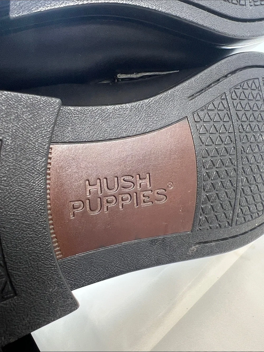Hush Puppies Black Leather Tassel Loafers for Men
